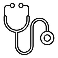 Stethoscope icon outline vector. Heart medicine vector