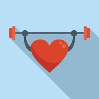 Healthy heart icon flat vector. Medical health vector