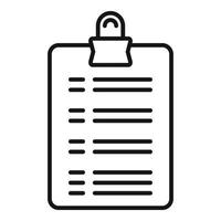 Paper report icon outline vector. Business document vector