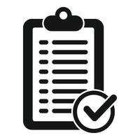 Checklist icon simple vector. Paper project vector