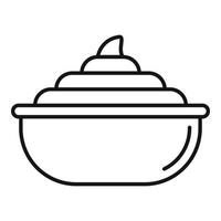 Cocoa cream pot icon outline vector. Paste jar vector