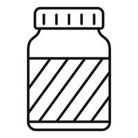 Chocolate paste mix icon outline vector. Cocoa jar vector