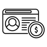 Monetization icon outline vector. Strategy monetize vector