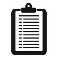 Task clipboard icon simple vector. Document checklist vector