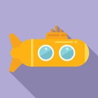 Bathyscaphe periscope icon flat vector. Submarine sea vector