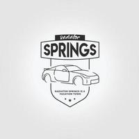 Speed Car Logo Line Art Vector Design Illustration, sport car, minimalist car