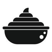 Cocoa cream pot icon simple vector. Paste jar vector