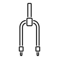 Bike suspension fork icon outline vector. Fix workshop vector
