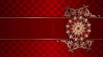 luxury mandala background, red and gold video