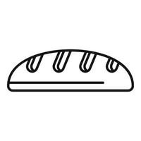 Bread icon outline vector. Flour pastry vector