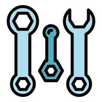 Wrench keys icon color outline vector