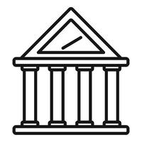 College building icon outline vector. Degree education vector