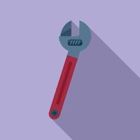 Adjustable repair key icon flat vector. Bike fix vector