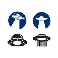 UFO vector logo template illustration