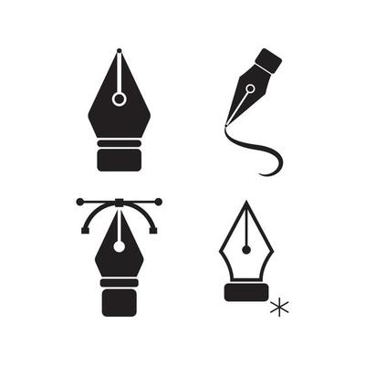 pen tool icon logo vector design