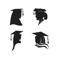 diseño de plantilla de logotipo de graduación escolar vector