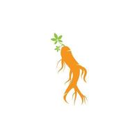 ginseng icono vector ilustración diseño logo