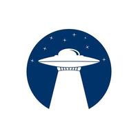 UFO vector logo template illustration