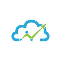 Cloud finance logo vector icon illustration