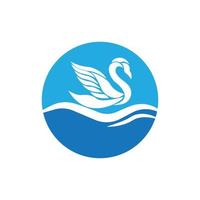 Swan logo Template vector illustration