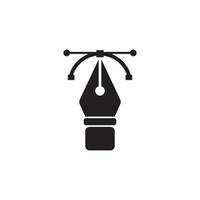 pen tool icon logo vector design
