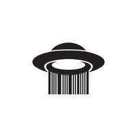 UFO vector logo template illustration