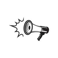 Megaphone icon logo, vector design.