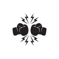 boxing gloves logo vector icon illustration