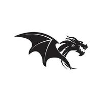 logotipo de icono de cabeza de dragón, diseño vectorial. vector
