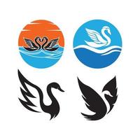 Swan logo Template vector illustration