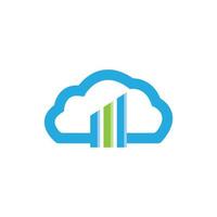 Cloud finance logo vector icon illustration