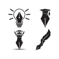 pen tool icon logo vector design