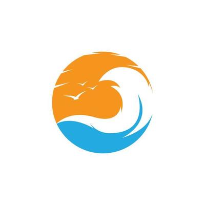 Water Wave symbol and icon Logo Template