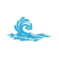 Water Wave symbol and icon Logo Template vector