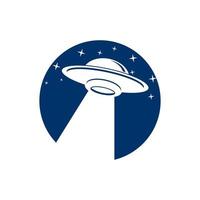 UFO vector logo template illustration