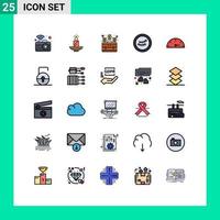 Set of 25 Modern UI Icons Symbols Signs for eye money easter case bag Editable Vector Design Elements