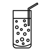 Breakfast juice icon outline vector. Food meal vector