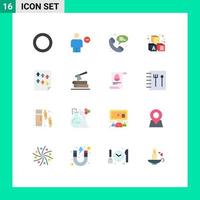 Universal Icon Symbols Group of 16 Modern Flat Colors of page data web school education Editable Pack of Creative Vector Design Elements