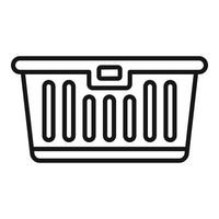 Garbage box icon outline vector. Biodegradable plastic vector