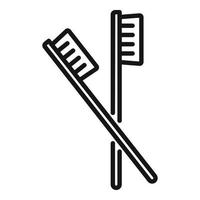 Eco toothbrush icon outline vector. Recycle container vector