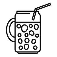 Breakfast smoothie icon outline vector. Healthy menu vector