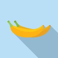 Breakfast banana fruit icon flat vector. Healthy food vector