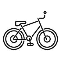 vector de contorno de icono de bicicleta deportiva. Estilo de vida activo