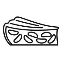 Sweet apple pie icon outline vector. Dessert cake vector