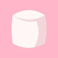 Marshmallow  vector  isolated on pink background