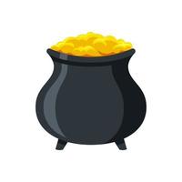 Pot of gold vector isolated