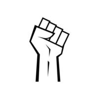 Raised fist icon vector