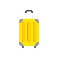 equipaje de viaje amarillo aislado vector