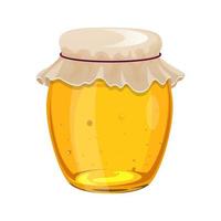 Honey jar vector isolated on white background