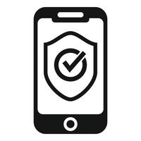 Secured mobile payment icon simple vector. Online pay vector